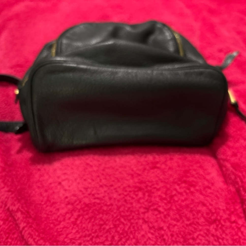 Michael Kors Black Leather Backpack with Gold Accents - Picture 9 of 10